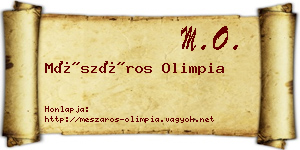 Mészáros Olimpia névjegykártya