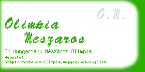 olimpia meszaros business card