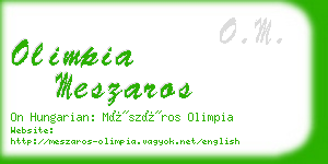 olimpia meszaros business card